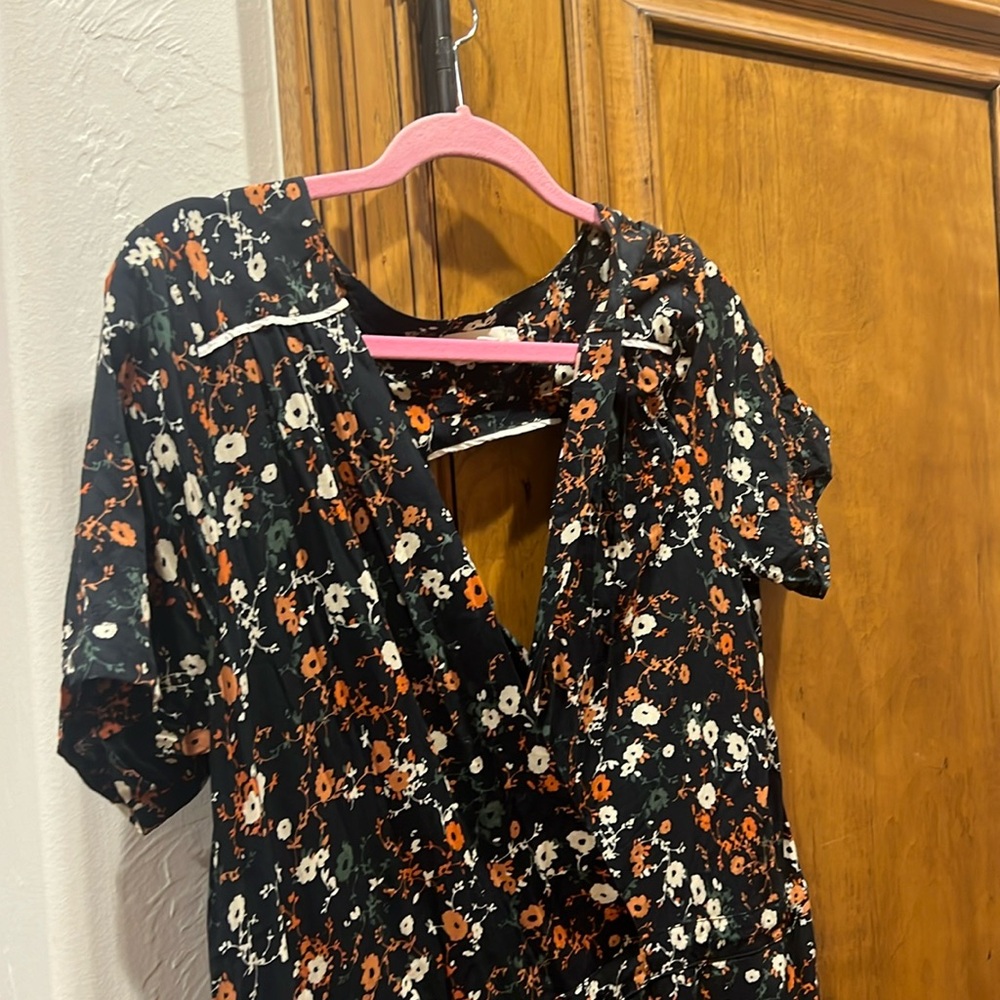 Black floral jumpsuit